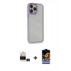 MARSİLYAN™- iPhone 14 Pro Max Kılıf Eksen Doku Prime - Siyah Buffer Hayalet Cam Ekran Koruyucu + Bilvis Titan Kamera Lens - DNMR