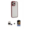 MARSİLYAN™- iPhone 14 Pro Max Kılıf Eksen Doku Prime - Siyah Buffer Hayalet Cam Ekran Koruyucu + Bilvis Titan Kamera Lens - DNMR