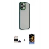 MARSİLYAN™- iPhone 14 Pro Max Kılıf Eksen Doku Prime - Siyah Buffer Hayalet Cam Ekran Koruyucu + Bilvis Titan Kamera Lens - DNMR