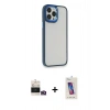 MARSİLYAN™- iPhone 14 Pro Max Kılıf Eksen Doku Prime - Siyah Joko 5D Cam + Bilvis Titan Kamera Lens - GD