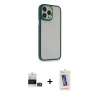 MARSİLYAN™- iPhone 14 Pro Max Kılıf Eksen Doku Prime - Siyah Joko 5D Cam + Bilvis Titan Kamera Lens - GS