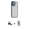 MARSİLYAN™- iPhone 14 Pro Max Kılıf Eksen Doku Prime - Siyah Joko 5D Cam + Bilvis Titan Kamera Lens - GS