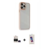 MARSİLYAN™- iPhone 14 Pro Max Kılıf Eksen Doku Prime - Siyah Joko 5D Cam + Bilvis Titan Kamera Lens - SH
