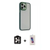 MARSİLYAN™- iPhone 14 Pro Max Kılıf Eksen Doku Prime - Siyah Joko 5D Cam + PVD Metal Kamera Lens - TU