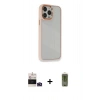 MARSİLYAN™- iPhone 14 Pro Max Kılıf Eksen Doku Prime - Siyah Joko Magic 5D Hayalet Cam + Bilvis Titan Kamera Lens - DNMR