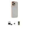 MARSİLYAN™- iPhone 14 Pro Max Kılıf Eksen Doku Prime - Siyah Joko Magic 5D Hayalet Cam + Bilvis Titan Kamera Lens - GD
