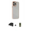 MARSİLYAN™- iPhone 14 Pro Max Kılıf Eksen Doku Prime - Siyah Joko Magic 5D Hayalet Cam + Raze Metal Kamera Lens - GS