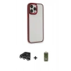 MARSİLYAN™- iPhone 14 Pro Max Kılıf Eksen Doku Prime - Siyah Joko Magic 5D Hayalet Cam + Raze Metal Kamera Lens - GS