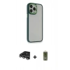 MARSİLYAN™- iPhone 14 Pro Max Kılıf Eksen Doku Prime - Siyah Joko Magic 5D Hayalet Cam + Raze Metal Kamera Lens - GS