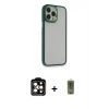 MARSİLYAN™- iPhone 14 Pro Max Kılıf Eksen Doku Prime - Siyah Joko Magic 5D Hayalet Cam + PVD Metal Kamera Lens - TU