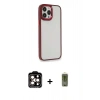MARSİLYAN™- iPhone 14 Pro Max Kılıf Eksen Doku Prime - Siyah Joko Magic 5D Hayalet Cam + PVD Metal Kamera Lens - TU