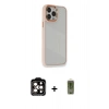 MARSİLYAN™- iPhone 14 Pro Max Kılıf Eksen Doku Prime - Siyah Joko Magic 5D Hayalet Cam + PVD Metal Kamera Lens - TU