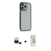 MARSİLYAN™- iPhone 14 Pro Max Kılıf Eksen Doku Prime - Siyah Mat Seramik Nano Ekran Koruyucu + Bilvis Titan Kamera Lens - DNMR