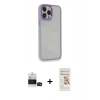 MARSİLYAN™- iPhone 14 Pro Max Kılıf Eksen Doku Prime - Siyah Mat Seramik Nano Ekran Koruyucu + Bilvis Titan Kamera Lens - SH
