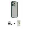 MARSİLYAN™- iPhone 14 Pro Max Kılıf Eksen Doku Prime - Siyah Mat Seramik Nano Ekran Koruyucu + Bilvis Titan Kamera Lens - GS