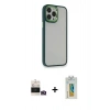 MARSİLYAN™- iPhone 14 Pro Max Kılıf Eksen Doku Prime - Siyah Polymer Nano Ekran Koruyucu + Bilvis Titan Kamera Lens - GD