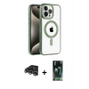 MARSİLYAN™- iPhone 14 Pro Max Kılıf Eksen Form Koleksiyonu - Şeffaf 360 Full Body Arka Koruyucu + Raze Metal Kamera Lens - GS