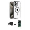 MARSİLYAN™- iPhone 14 Pro Max Kılıf Eksen Form Koleksiyonu - Şeffaf 360 Full Body Arka Koruyucu + Raze Metal Kamera Lens - GS