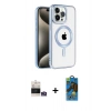 MARSİLYAN™- iPhone 14 Pro Max Kılıf Eksen Form Koleksiyonu - Siyah 18D Cam Ekran Koruyucu + Bilvis Titan Kamera Lens - GS