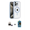 MARSİLYAN™- iPhone 14 Pro Max Kılıf Eksen Form Koleksiyonu - Siyah 18D Cam Ekran Koruyucu + Bilvis Titan Kamera Lens - DNMR