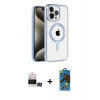 MARSİLYAN™- iPhone 14 Pro Max Kılıf Eksen Form Koleksiyonu - Siyah 18D Cam Ekran Koruyucu + Bilvis Titan Kamera Lens - GD
