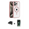 MARSİLYAN™- iPhone 14 Pro Max Kılıf Eksen Form Koleksiyonu - Siyah 360 Mat Full Body Arka Koruyucu + Raze Metal Kamera Lens - GS