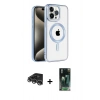 MARSİLYAN™- iPhone 14 Pro Max Kılıf Eksen Form Koleksiyonu - Siyah 360 Mat Full Body Arka Koruyucu + Raze Metal Kamera Lens - GS