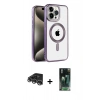 MARSİLYAN™- iPhone 14 Pro Max Kılıf Eksen Form Koleksiyonu - Siyah 360 Mat Full Body Arka Koruyucu + Raze Metal Kamera Lens - GS
