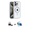MARSİLYAN™- iPhone 14 Pro Max Kılıf Eksen Form Koleksiyonu - Siyah 3D Antistatik Cam Ekran Koruyucu + Bilvis Titan Kamera Lens - SH