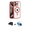 MARSİLYAN™- iPhone 14 Pro Max Kılıf Eksen Form Koleksiyonu - Siyah 3D Antistatik Cam Ekran Koruyucu + Raze Metal Kamera Lens - GS