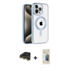 MARSİLYAN™- iPhone 14 Pro Max Kılıf Eksen Form Koleksiyonu - Siyah 6D Mat Seramik Hayalet Nano Ekran Koruyucu + Raze Metal Kamera Lens - GD