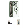 MARSİLYAN™- iPhone 14 Pro Max Kılıf Eksen Form Koleksiyonu - Siyah 6D Mat Seramik Hayalet Nano Ekran Koruyucu + Bilvis Titan Kamera Lens - GS