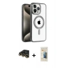 MARSİLYAN™- iPhone 14 Pro Max Kılıf Eksen Form Koleksiyonu - Siyah 6D Mat Seramik Hayalet Nano Ekran Koruyucu + Raze Metal Kamera Lens - GD