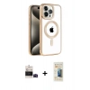 MARSİLYAN™- iPhone 14 Pro Max Kılıf Eksen Form Koleksiyonu - Siyah 6D Mat Seramik Hayalet Nano Ekran Koruyucu + Bilvis Titan Kamera Lens - SH