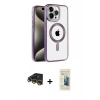 MARSİLYAN™- iPhone 14 Pro Max Kılıf Eksen Form Koleksiyonu - Siyah 6D Mat Seramik Hayalet Nano Ekran Koruyucu + Raze Metal Kamera Lens - GD
