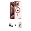 MARSİLYAN™- iPhone 14 Pro Max Kılıf Eksen Form Koleksiyonu - Siyah Bilvis 3D Mat Cam Ekran Koruyucu + Bilvis Titan Kamera Lens - SH