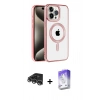 MARSİLYAN™- iPhone 14 Pro Max Kılıf Eksen Form Koleksiyonu - Siyah Bilvis 5in1 3D Magic Cam Ekran Koruyucu + Raze Metal Kamera Lens - GS