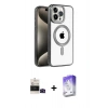MARSİLYAN™- iPhone 14 Pro Max Kılıf Eksen Form Koleksiyonu - Siyah Bilvis 5in1 3D Magic Cam Ekran Koruyucu + Siyah Bilvis Titan Kamera Lens