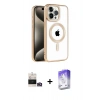 MARSİLYAN™- iPhone 14 Pro Max Kılıf Eksen Form Koleksiyonu - Siyah Bilvis 5in1 3D Magic Cam Ekran Koruyucu + Bilvis Titan Kamera Lens - GD