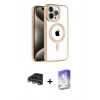 MARSİLYAN™- iPhone 14 Pro Max Kılıf Eksen Form Koleksiyonu - Siyah Bilvis 5in1 3D Magic Cam Ekran Koruyucu + Raze Metal Kamera Lens - GS