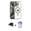 MARSİLYAN™- iPhone 14 Pro Max Kılıf Eksen Form Koleksiyonu - Siyah Bilvis 5in1 3D Magic Cam Ekran Koruyucu + Raze Metal Kamera Lens - GS