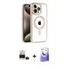 MARSİLYAN™- iPhone 14 Pro Max Kılıf Eksen Form Koleksiyonu - Siyah Bilvis 5in1 5D Magic Hayalet Cam Ekran Koruyucu + Bilvis Titan Kamera Lens - DNMR