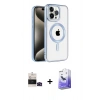 MARSİLYAN™- iPhone 14 Pro Max Kılıf Eksen Form Koleksiyonu - Siyah Bilvis 5in1 5D Magic Hayalet Cam Ekran Koruyucu + Siyah Bilvis Titan Kamera Lens