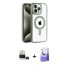 MARSİLYAN™- iPhone 14 Pro Max Kılıf Eksen Form Koleksiyonu - Siyah Bilvis 5in1 5D Magic Hayalet Cam Ekran Koruyucu + Siyah Bilvis Titan Kamera Lens