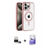 MARSİLYAN™- iPhone 14 Pro Max Kılıf Eksen Form Koleksiyonu - Siyah Bilvis 5in1 5D Magic Hayalet Cam Ekran Koruyucu + Bilvis Titan Kamera Lens - GD