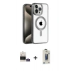 MARSİLYAN™- iPhone 14 Pro Max Kılıf Eksen Form Koleksiyonu - Siyah Bilvis Hayalet Cam Ekran Koruyucu + Bilvis Titan Kamera Lens - GS