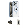 MARSİLYAN™- iPhone 14 Pro Max Kılıf Eksen Form Koleksiyonu - Siyah Bilvis Hayalet Cam Ekran Koruyucu + Gold Raze Metal Kamera Lens