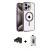 MARSİLYAN™- iPhone 14 Pro Max Kılıf Eksen Form Koleksiyonu - Siyah Bilvis Hayalet Cam Ekran Koruyucu + Gold Raze Metal Kamera Lens