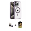 MARSİLYAN™- iPhone 14 Pro Max Kılıf Eksen Form Koleksiyonu - Siyah Buffer Cam Ekran Koruyucu + Bilvis Titan Kamera Lens - SH
