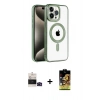 MARSİLYAN™- iPhone 14 Pro Max Kılıf Eksen Form Koleksiyonu - Siyah Buffer Cam Ekran Koruyucu + Bilvis Titan Kamera Lens - SH
